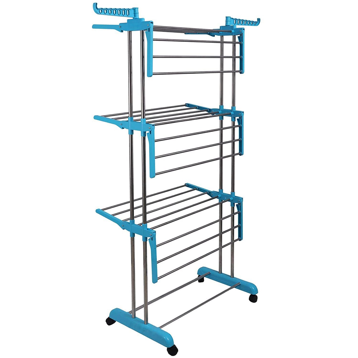 Premium Heavy Duty Stainless Steel 3 Layer Foldable Cloth Drying Stand (1 Set With Colour Box)
