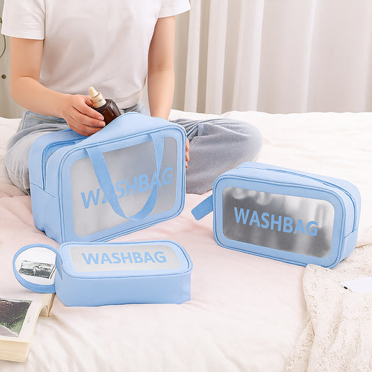 PackSmart 3-Piece Transparent Washbag Set
