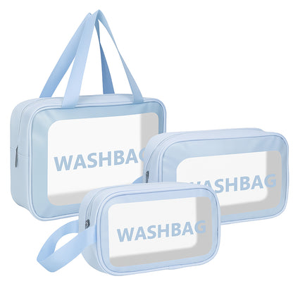 PackSmart 3-Piece Transparent Washbag Set