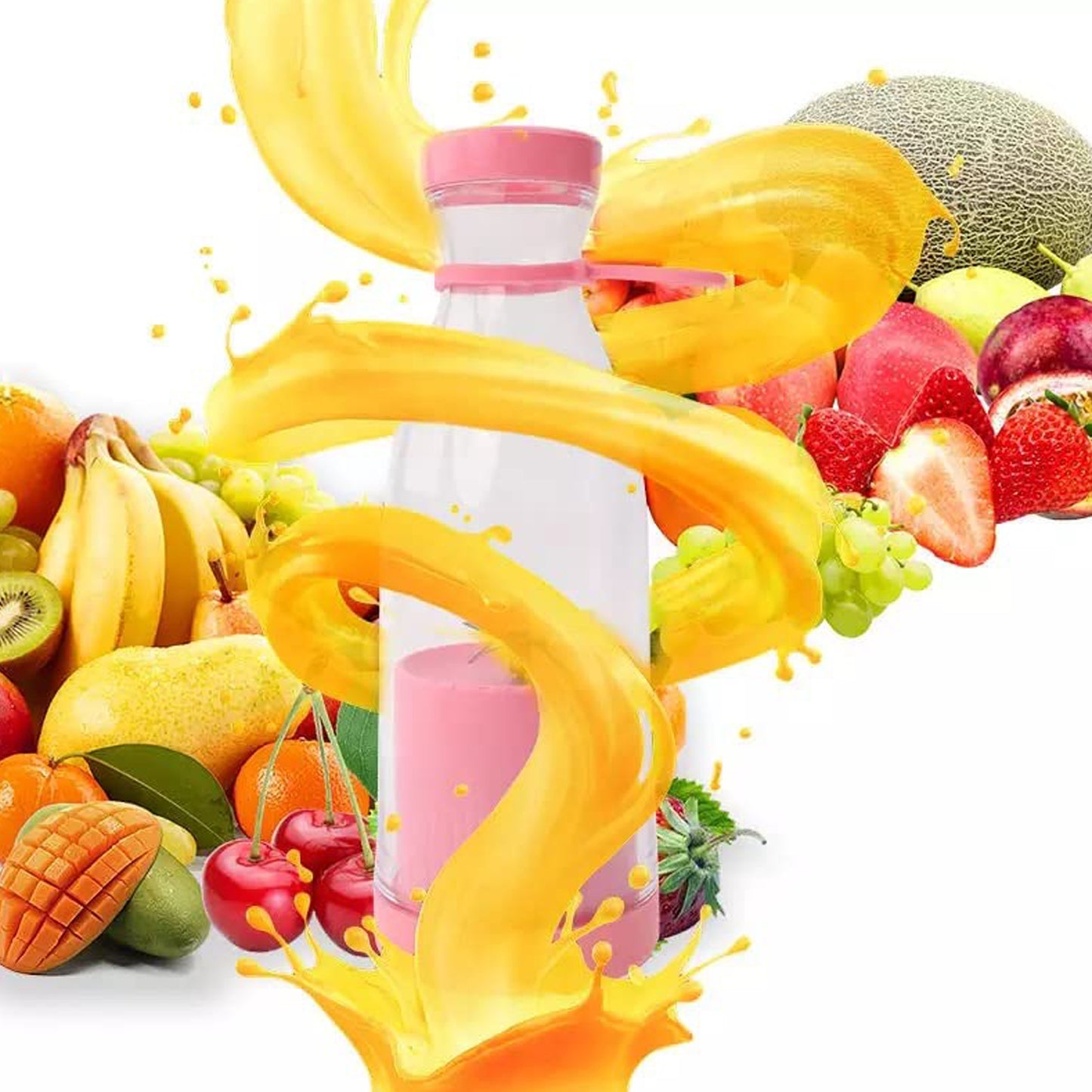 Portable Blender Juicer Bottle – 6 Blades, USB Rechargeable, 420ml Smoothie & Shake Maker